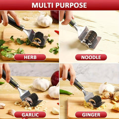 Stainless Steel Noodle Cutter Non-slip Handle Kitchen Cooking Tool