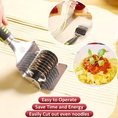 Stainless Steel Noodle Cutter Non-slip Handle Kitchen Cooking Tool