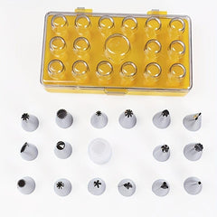 18pcs Flower Frosting Tips Icing Cream Nozzle Set Cupcake Decorating Tools