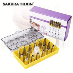18pcs Flower Frosting Tips Icing Cream Nozzle Set Cupcake Decorating Tools