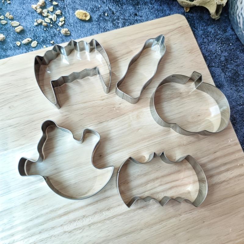 5pcs Ghost Halloween Cookie Cutter Set Stainless Steel Cookie Mold
