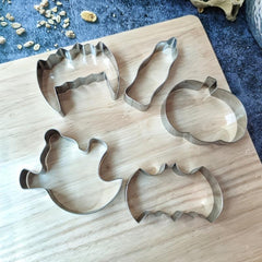 5pcs Ghost Halloween Cookie Cutter Set Stainless Steel Cookie Mold