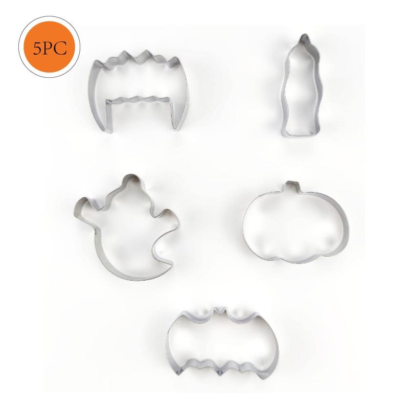 5pcs Ghost Halloween Cookie Cutter Set Stainless Steel Cookie Mold