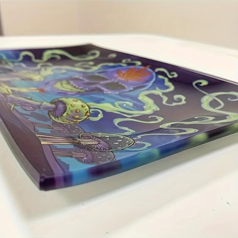 Durable Shatter Proof Glass Rolling Tray 16x25 Tobacco Serving Tray