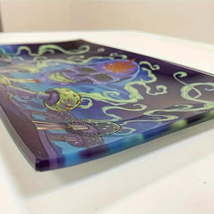 Durable Shatter Proof Glass Rolling Tray 16x25 Tobacco Serving Tray
