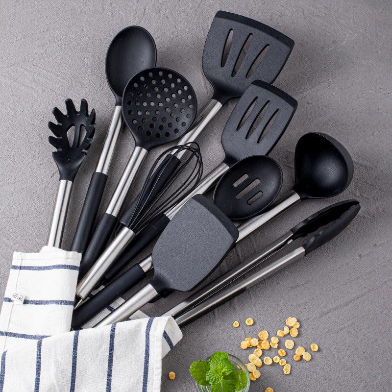 14pcs Stainless Steel & Silicone Kitchen Utensils Set