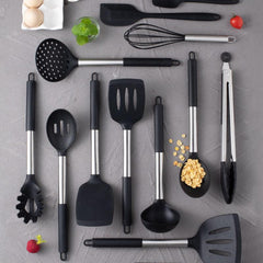 14pcs Stainless Steel & Silicone Kitchen Utensils Set