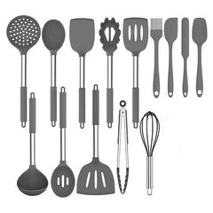 14pcs Stainless Steel & Silicone Kitchen Utensils Set