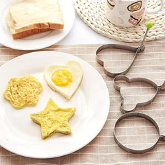5pcs Stainless Steel Omelette Mold Poached Egg Mold Creative Omelette Ring