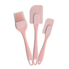 3 Pcs Baking Spatula Set Silicone Brush Mixing Butter Cake Cream Supplies