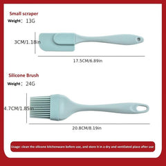 3 Pcs Baking Spatula Set Silicone Brush Mixing Butter Cake Cream Supplies