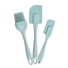 3 Pcs Baking Spatula Set Silicone Brush Mixing Butter Cake Cream Supplies