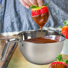 Stainless Steel Double Boiler Pot Set with Mixing Bowl 1250ML 1QT