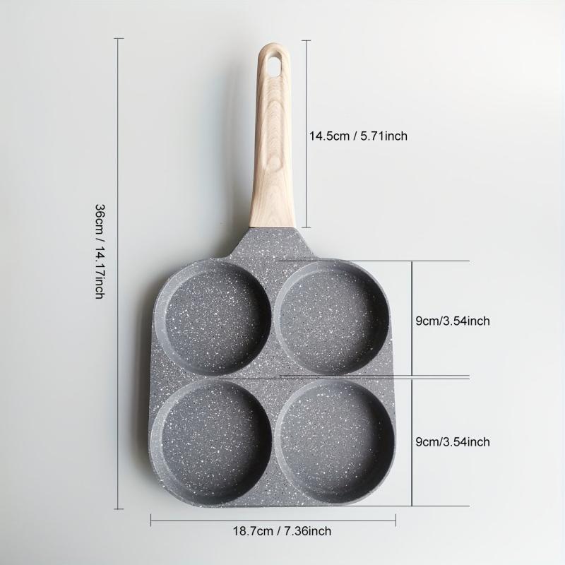 Non Stick Omelette Pan Wooden Handle Kitchen Cookware