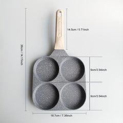 Non Stick Omelette Pan Wooden Handle Kitchen Cookware