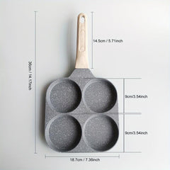 Non Stick Omelette Pan Wooden Handle Kitchen Cookware