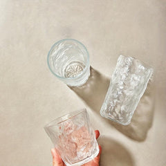 Thickened Glass Cup Glacier Pattern Tea Coffee Beer Drinkware