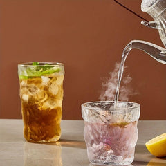 Thickened Glass Cup Glacier Pattern Tea Coffee Beer Drinkware