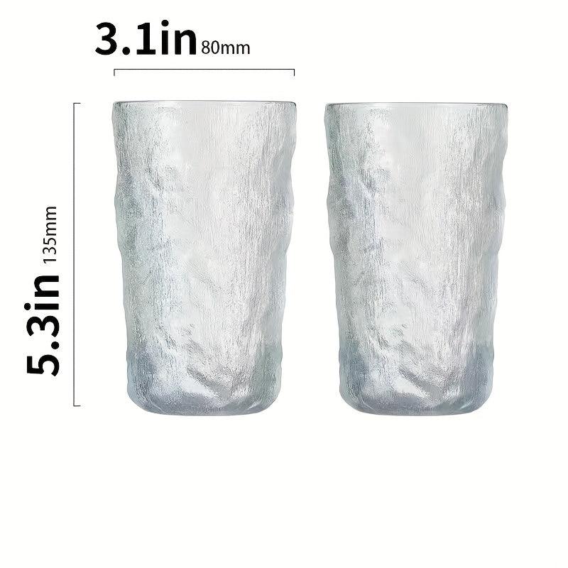 Thickened Glass Cup Glacier Pattern Tea Coffee Beer Drinkware