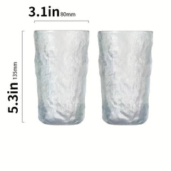 Thickened Glass Cup Glacier Pattern Tea Coffee Beer Drinkware