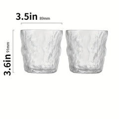 Thickened Glass Cup Glacier Pattern Tea Coffee Beer Drinkware