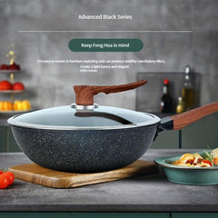 Frying Pan 32cm Non Stick Cast Iron Skillet for Gas Stove Top & Induction Cooker