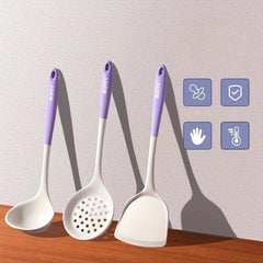 3pcs Silicone Cooking Utensils Set Non stick High Temp Resistant Kitchenw