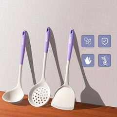 3pcs Silicone Cooking Utensils Set Non stick High Temp Resistant Kitchenw