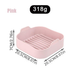 Air Fryer Silicone Pot Square Baking Tray Replacement Grill Pan Accessories