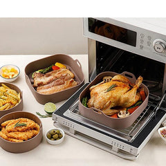 Air Fryer Silicone Pot Square Baking Tray Replacement Grill Pan Accessories