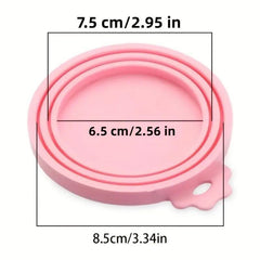 3pcs Silicone Pet Food Can Lid for Standard Size Cans