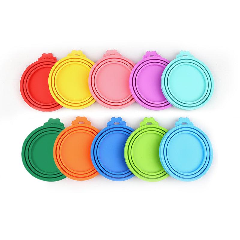 3pcs Silicone Pet Food Can Lid for Standard Size Cans