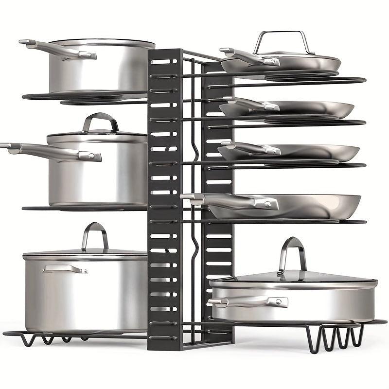 Adjustable 5-Tier Pot and Pan Organizer Rack with 3 DIY Methods