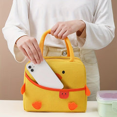 Chicken Cartoon Lunch Bag Portable Aluminum Foil Large Capacity Lunch Box Bag