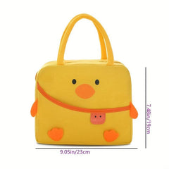Chicken Cartoon Lunch Bag Portable Aluminum Foil Large Capacity Lunch Box Bag