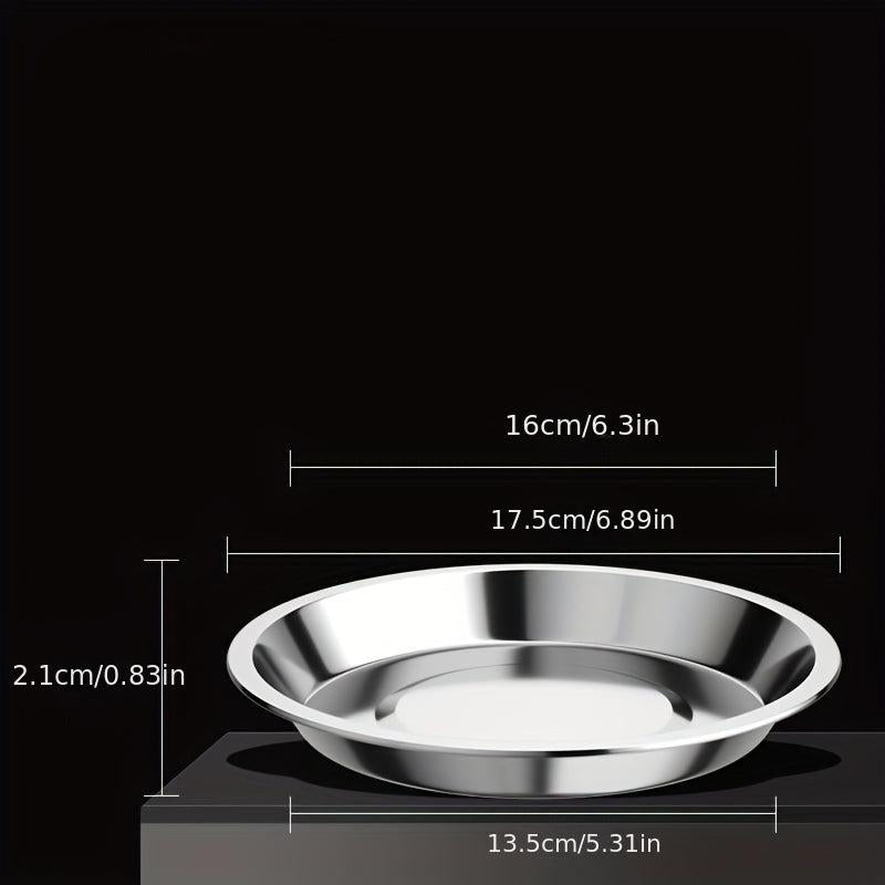 Stainless Steel Plates - Rust Proof Dinner Plates for BBQ Snack Salad