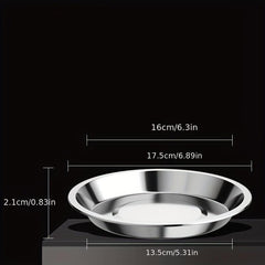 Stainless Steel Plates - Rust Proof Dinner Plates for BBQ Snack Salad