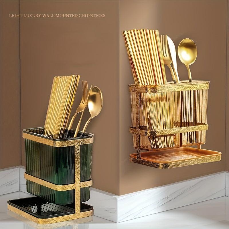 Wall Mounted Utensil Caddy for Flatware Organization