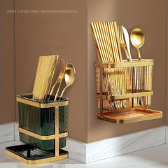 Wall Mounted Utensil Caddy for Flatware Organization