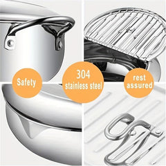 Stainless Steel Double Bottom Fryer Household Small Fryer