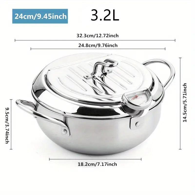 Stainless Steel Double Bottom Fryer Household Small Fryer