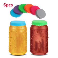 6pcs Silicone Can Lid Soft and Leak Proof Sealing Cover