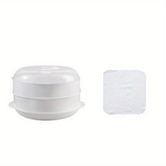 Microwave Steamer 2 Tiers Cooker With Lid Kitchen Accessories