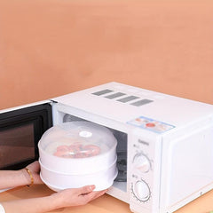 Microwave Steamer 2 Tiers Cooker With Lid Kitchen Accessories