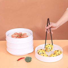 Microwave Steamer 2 Tiers Cooker With Lid Kitchen Accessories