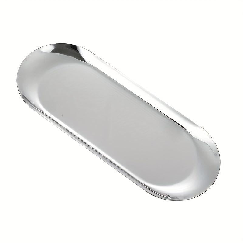 3pcs Stainless Steel Appetizer Fruit Dessert Plates
