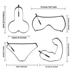 Stainless Steel Dick Breast Muscle Pancake Mold Egg Ring