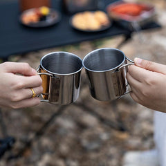 6pcs Stainless Steel Camping Cookware Set Portable Outdoor Picnic Kitchen