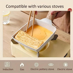 Square Tamagoyaki Non Stick Frying Pan Maifan Stone Omelette Pancake Egg Rol