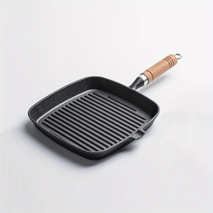 Cast Iron Square Grill Pan 22cm Skillet Pan Stove Top Griddle Pan